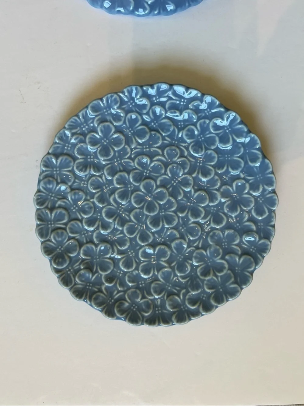 TWO’S COMPANY BLUE HYDRANGEA TIDBIT PLATE | SET OF 4 | NEW WITH TAGS